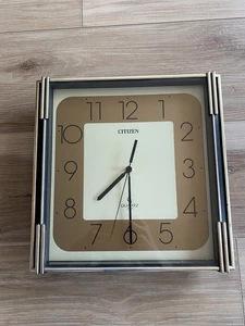 Vintage Citizen Quartz Square Wall Clock - Working Condition 11”x11” - Picture 1 of 10