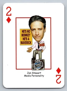 Abstimmung McCain politische Satire Spielkarte mit Jon Stewart - Bild 1 von 2