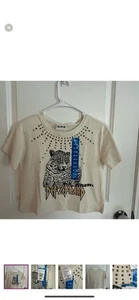 NWT- Def Leppard Licensed Youth Girl's Crewneck Graphic Retro Tee, size 10/12 - Picture 1 of 5