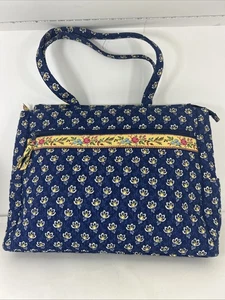 Vera Bradley Maison blaue gesteppte Reisetasche Laptop groß Landhaus Kern Oma. - Bild 1 von 15