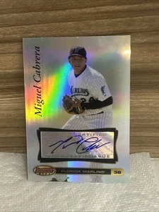 💥FUTURE HOF MIGUEL CABRERA 💥FIRMATO 2007 BOWMANS BEST TOPPS💥CERTIFICATO - Foto 1 di 8