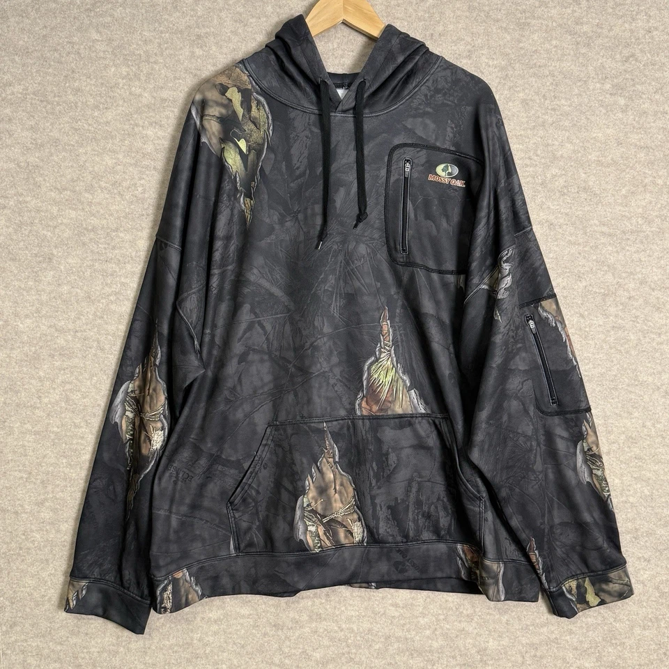 Mossy Oak Men's Camo Hunting Pullover Performance Fleece Hoodies 3XL - Image 1 of 3