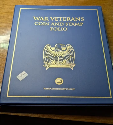 Postal Commemorative Society WAR VETERANS COIN AND STAMP FOLIO - Image 1 of 4