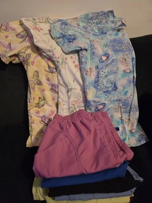 Scrubs Lot Of 9~Ladies Nurse Work Attire  Size Small/ Medium 🌟 Excellent Shape  - Image 1 of 3