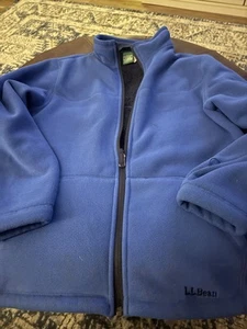 LL Bean Boys Blue Fleece Jacket Zip Up 14/16 - Picture 1 of 2