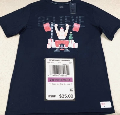 NUEVO..CAMISETA HOMBRE TALL-2XL PROJECT ROCK RED ONE BELIEVE UNDER ARMOUR SS. Foto 1 de 4
