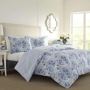 Laura Ashley - Decoración del hogar - Juego de edredón y farsa 100 % algodón - Imagen 1 de 17