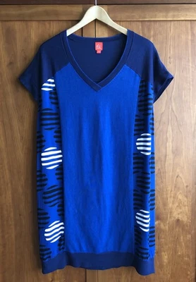 Miss Captain Dress/Long Top Size T2 (12-14) Blue/White/Black Cap Sleeves Striped - Image 1 of 4