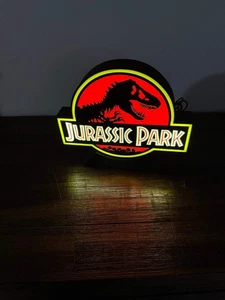 Unique Light Up Jurassic Park Logo - USB powered Wall Art/Decoration! - Picture 1 of 4
