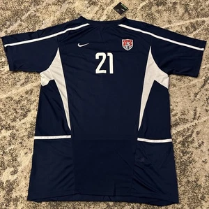 VTG US Soccer Jersey Nike Blue XXL Nike Number 21 DONOVAN New Dri Fit Breathe - Picture 1 of 7