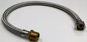 MANGUERA DE GAS DE ACERO INOXIDABLE DE ALTA RESISTENCIA 10MM 900MM 1/2F A 1/2M TORNILLO RÁPIDO DR2103 - Imagen 1 de 1
