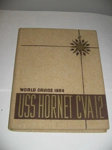 Libro de crucero USS Hornet 1954 CVA-12 crucero por el Mediterráneo azul marino - Imagen 1 de 9