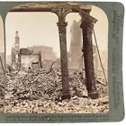 San Francisco ruines du tremblement de terre vue stéréo 1906 photo incendie de l'hôtel St Francis B1860