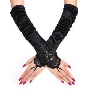 Guantes largos sin dedos de ópera de boda mangas de brazo para mujeres niñas - Imagen 1 de 7