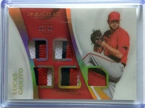 LUCAS GIOLITO 03/49 SICK 5 Patch Jersey 2017 Panini Immaculate WHITE SOX - Picture 1 of 1