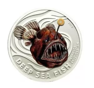 2010 Pitcairn Color Proof Silver $2 Angler fish-Deep Sea - Picture 1 of 2