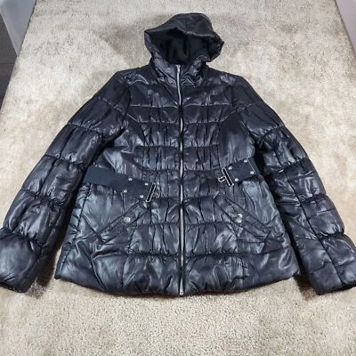 Abrigo Chaqueta H&M Niñas Puffer Invierno Talla 10 Negro Cinturón Foto 1 de 4