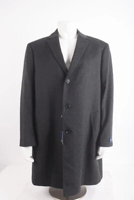 John W Nordstrom Mens Gray Phantom Marle Overcoat Coat US 46 Wool Cashmere NWT - Image 1 of 4