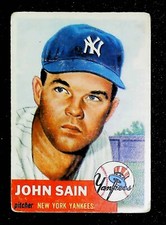 1953 Topps Johnny Sain #119 - New York Yankees