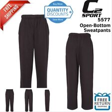 C2 Sport Mens Open-Bottom Sweatpants With Side Seam Pockets 5577 Up To 4XL
