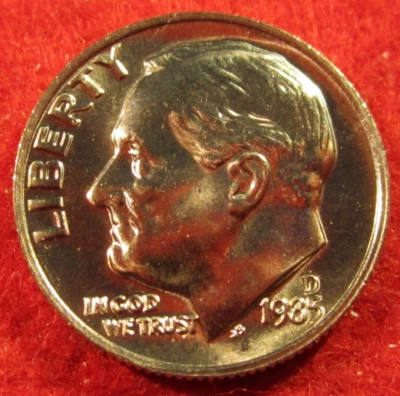 1985 D Denver Roosevelt Clad Dime - Uncirculated - Image 1 of 3