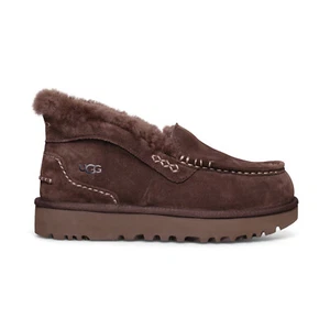 UGG ANSLEY PARC BURNT CEDAR SUEDE SLIP ON PLATFORM WOMEN'S SLIPPERS SIZE US 7 - Picture 1 of 5