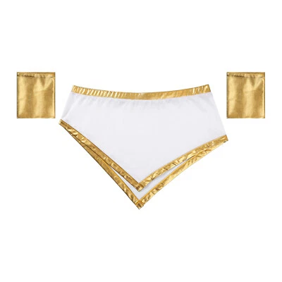 Men Retro Roman Toga Costume Ancient Greek Warrior Cosplay Outfits Long/Short - Image 1 of 4