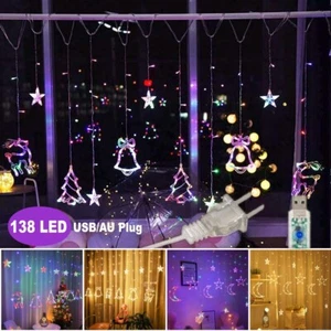 Ramadan Twinkling Star Moon LED Curtain Lights Fairy String Light Party Decor - Picture 1 of 17