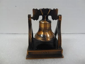 Vintage Miniature Metal Diecast 3" Swinging Liberty Bell Pencil Sharpener 1753 - Picture 1 of 9