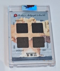 2024 Autografi Storici Anteprima Reliquie Seconda Guerra Mondiale Soprabito Quad Reliquie 1 di 50 SSP - Foto 1 di 3