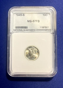 1945 S Mercury Dime FSB Uncirculated - Picture 1 of 6