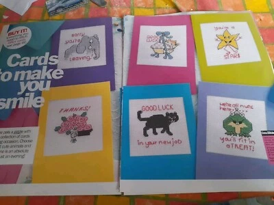 Cross Stitch Charts Office Cards Pages Taken From Magazine - Image 1 of 4