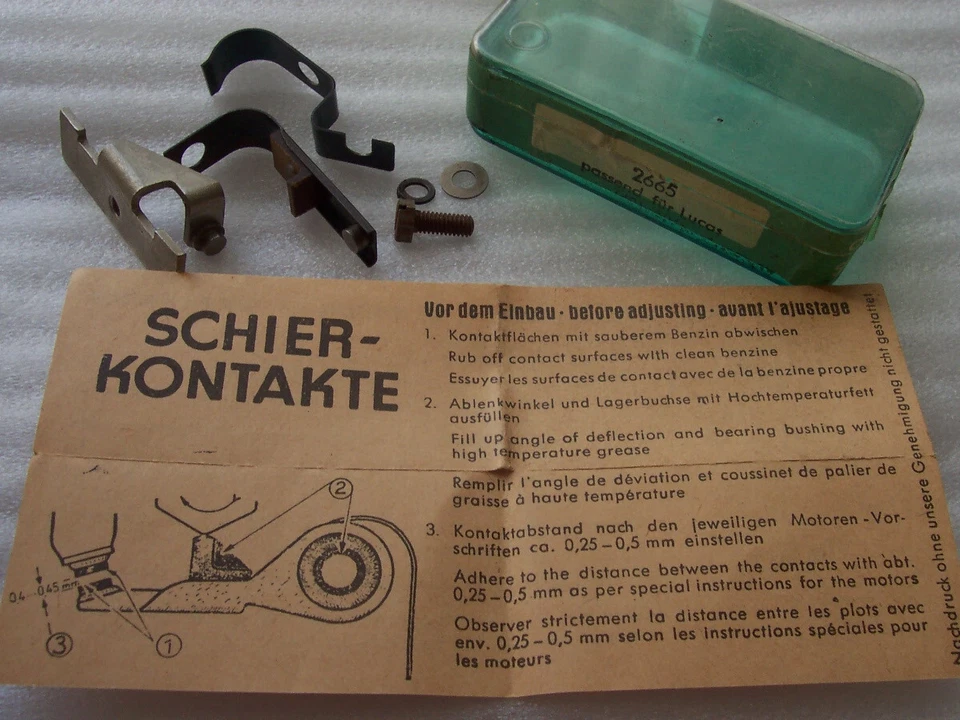 НОВЫЙ ИЗ СТАРЫХ ЗАПАСОВ НАБОР КОНТАКТНЫХ ТОЧЕК LUCAS 15D1 ДИСТРИБЬЮТОР 421106 BSA C15 B40 TRIUMPH T15 T20 - Изображение 1 из 1