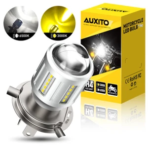 Motorcycle H4 9003 LED Hi/Lo Beam Front Light Bulb Super Bright Headlight USA - Picture 1 of 15
