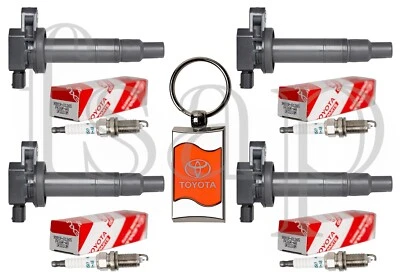 Llavero + Juego de 4 bujías Denso + 4 bobinas de encendido Toyota Prius C 2012-2019 Foto 1 de 4