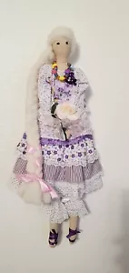 Adopt Tilda Doll Organic Cloth Cotton Fabric Stuffed Handmade Ukrainian Girl - Picture 1 of 5