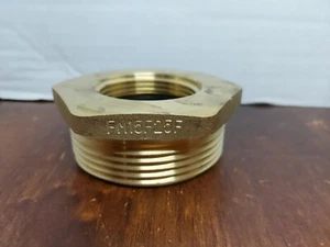 NOS Dixon Valve FM15F25F Brass Hex Nipple, 1 1/2" NST Female  x 2 1/2" NST Male - Picture 1 of 7