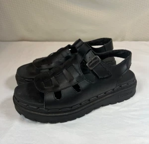 Sandali grossi SKECHERS Jammers donna 10 cinturini pescatore pelle nera anni 90 Y2K - Foto 1 di 16