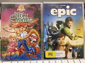 U GET BOTH BLUE SKY epic & TOM SAWYER ANIMATED DVD R4 FREE POST - Picture 1 of 2