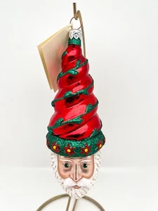 1997 Patricia Breen "Goslar Santa" Handmade Hanging Glass Ornament #9717 MINT! - Picture 1 of 6