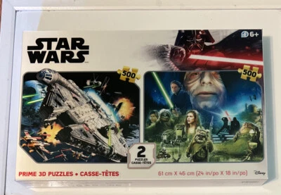 Star Wars Puzzles 500pc each Prime 3D Lenticular Puzzles(2)  NEW ✨ - Image 1 of 4