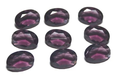 10 Pcs Lab-Created Amethyst Earrings Making Oval Faceted Lot 3x10x14 mm - Image 1 of 4