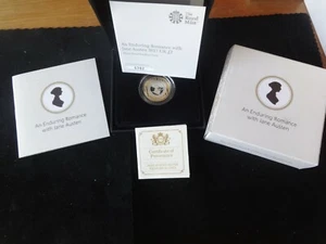 2017 SILBER PROOF £2 PIEDFORT MÜNZBOX'S + COA JANE AUSTEN ROYAL MINT 1/2500     - Bild 1 von 8