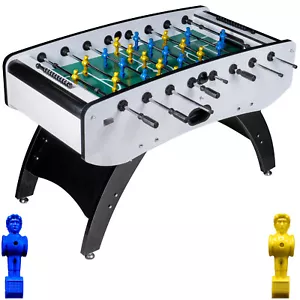 Fußball Tischkicker Profi Weiß Schwarz grünes Spielfeld Figuren Blau Gelb 80kg - Bild 1 von 10