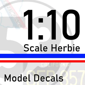 Accurate Herbie LOVE BUG 1/10 adhesive Sticker Decals Tamiya Volkswagen Beetle - Picture 1 of 8