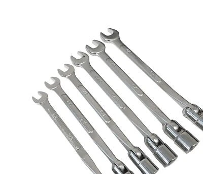 6 pc SAE 3/4" - 3/8"  Flex 6 Point Socket & Open end Wrench Set - Image 1 of 2