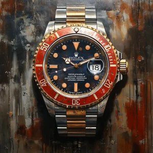 ⌚ Rolex Watch Art 🖼️ | 24x24"| Museum Giclée Print 🎨 | ✍️ 1/25 | COA 🧾 | V85 - Picture 1 of 7