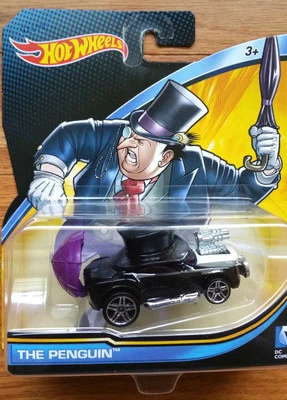 Genuine DC Comics "The Penguin" Hot Wheels Mattel Diecast Model Car Collectible  - Image 1 of 2