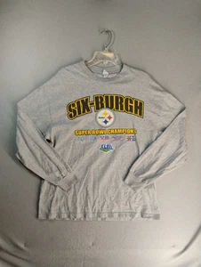 Pittsburgh Steelers Six Burgh Super Bowl Champions Long Sleeve Shirt Adult XL - Picture 1 of 9