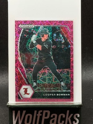2021 Panini Prizm Draft Picks - Cooper Bowman #PDP122 Pink Velocity Prizm - Image 1 of 2